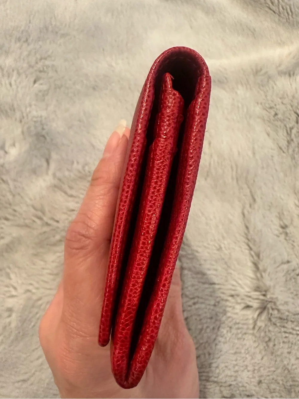 Dior Vintage Red Leather Wallet